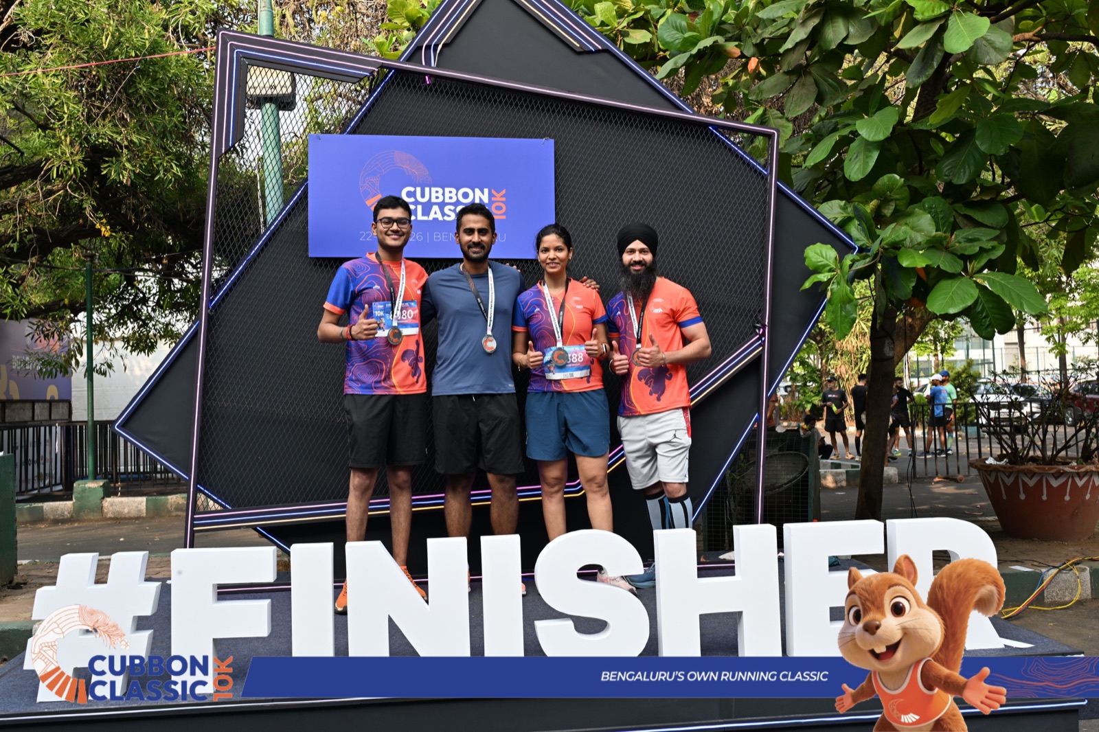 Finishers at the Cubbon Classic photo booth